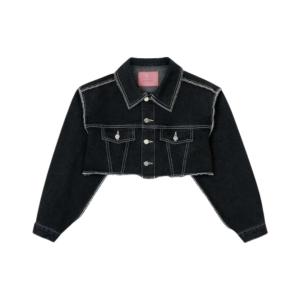 denim line play jacket (black)