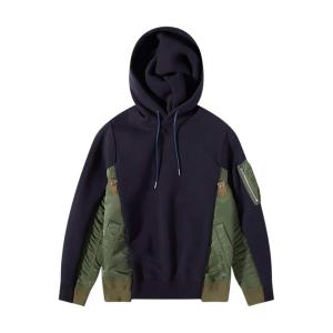  Sponge Sweat x Nylon Twill Hoodie