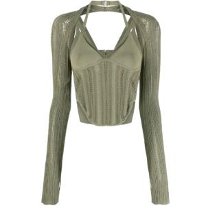 Snake effect bolero corset top