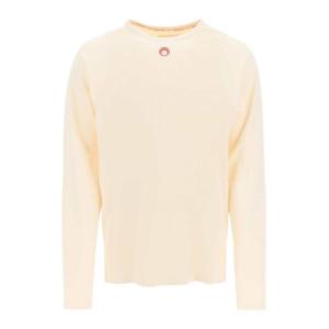 TROMPE-L'OEIL ORGANIC COTTON T-SHIRT MARINE SERRE