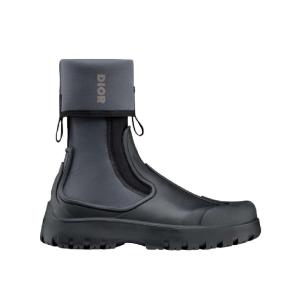 Dior Garden Ankle Boot Black Rubber Neoprene