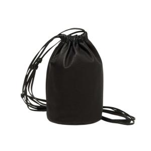 LEATHER BIG ROUND STRING POUCH