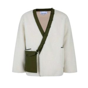 Common Jeogori Messenger Fleece Cardigan - Ivory 