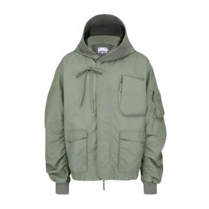 Pleated jeogori bomber jacket