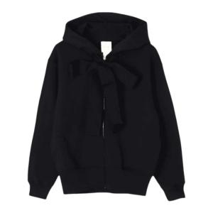 Cotton hooded zip-up