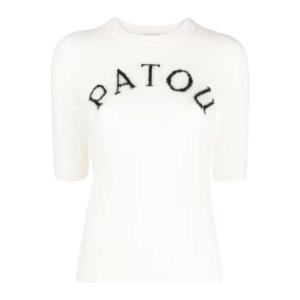 Alpaca logo short sleeve knit 