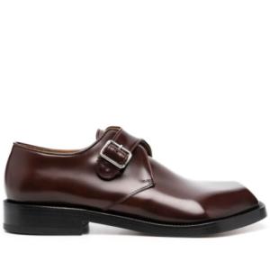 Asymmetric toe monk strap shoes