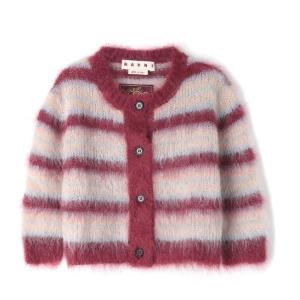 Mohair Stripe Crop Cardigan