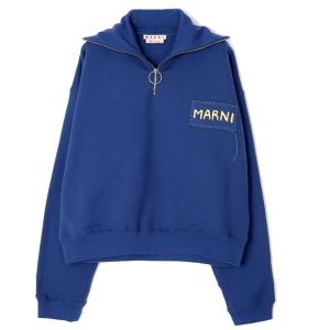High collar zip sweatshirt