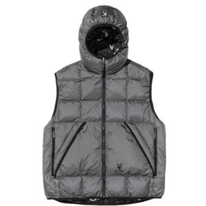 (PLAYBOY X DIMITO) REVERSIBLE HD DOWN VEST GREY
