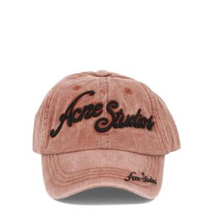Acne Studios Logo Cap Brick Red